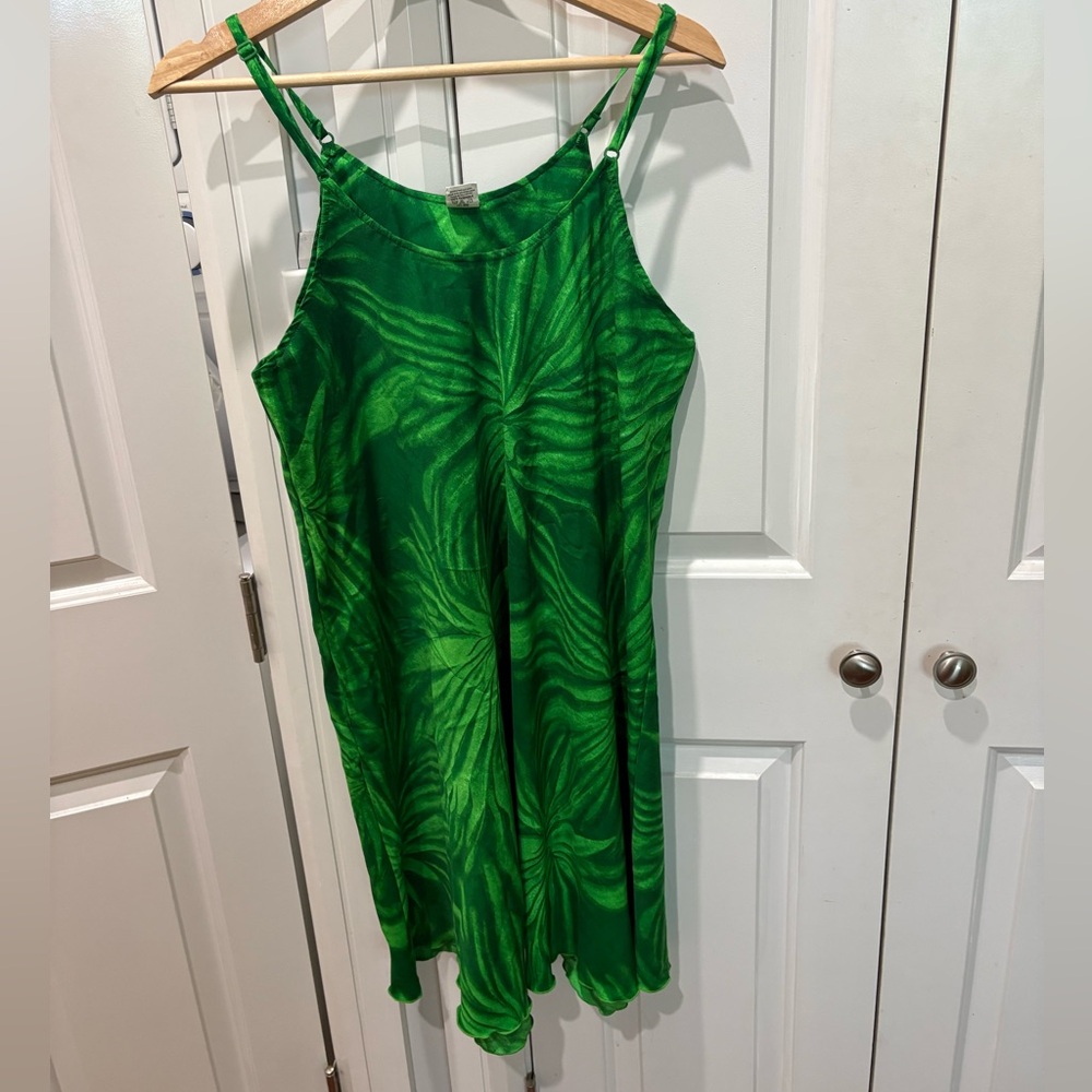 Green Print Dress